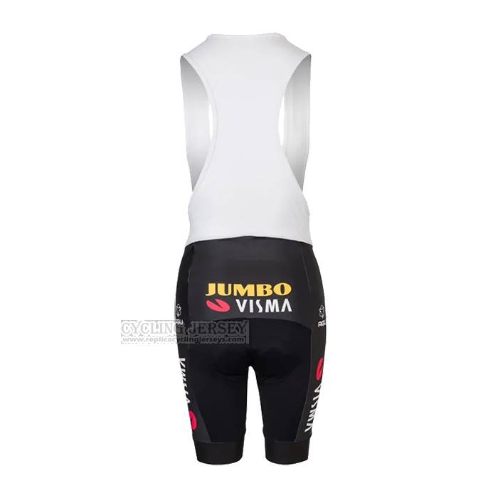 2023 Cycling Jersey Women Jumbo Visma Black Yellow Short Sleeve and Bib Short